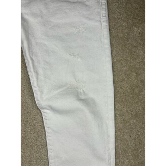 Zara White Distressed 34 waist, 27 inseam, Raw Edge High Rise PLUS - Picture 6 of 10